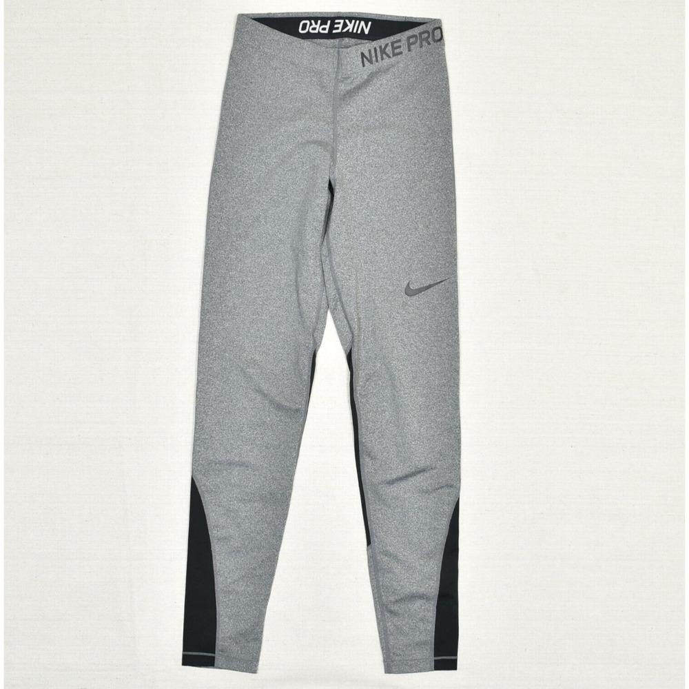 Nike Pro Dri Fit Women Skinny Legging Polyester Gray Size S Pull On Gym Workout